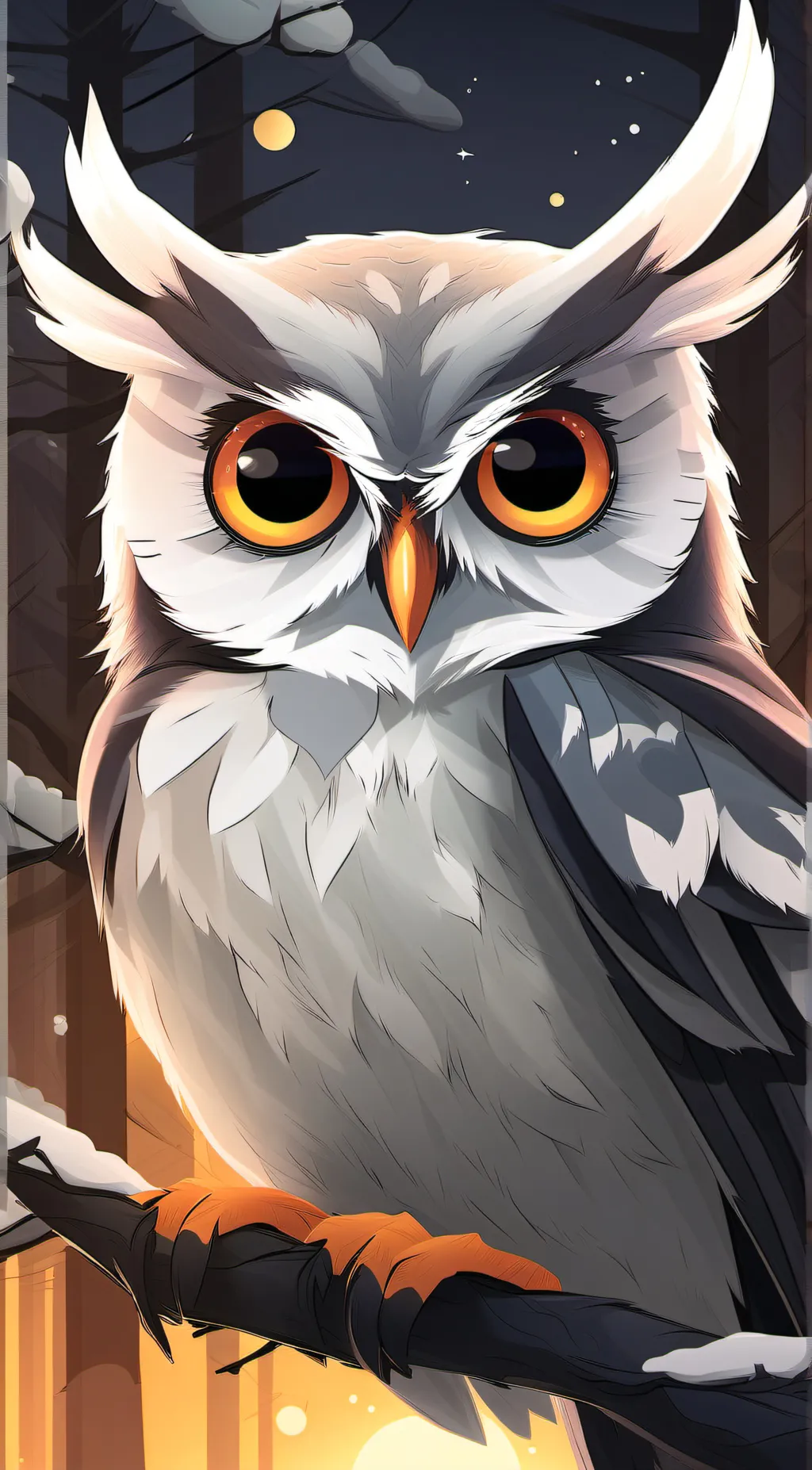 ai character: Snowy background