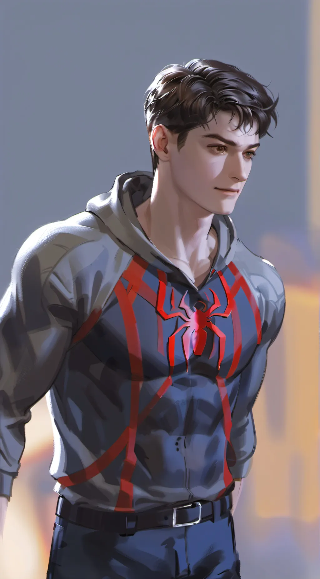 ai character: Peter Parker  background
