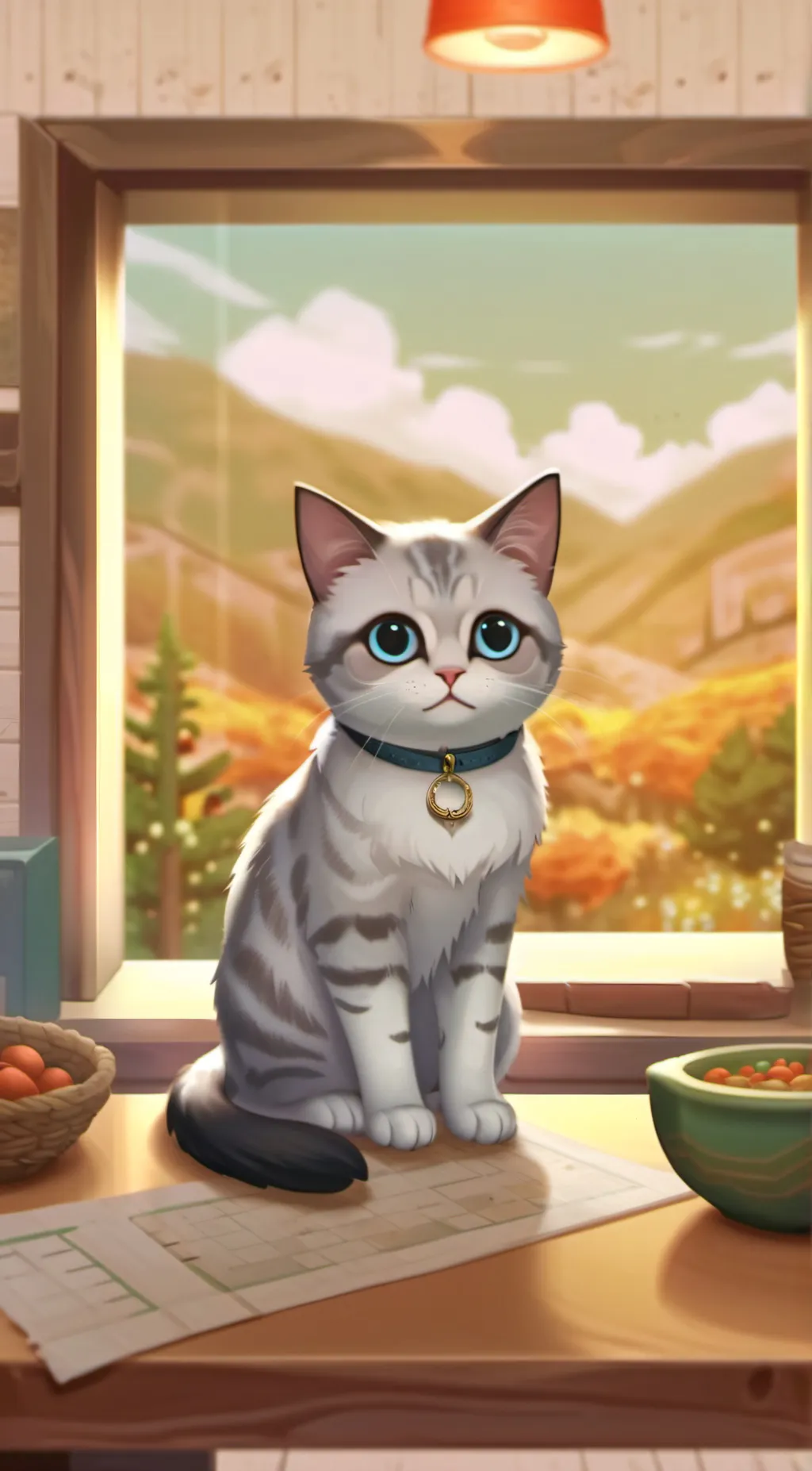 ai character: cat background