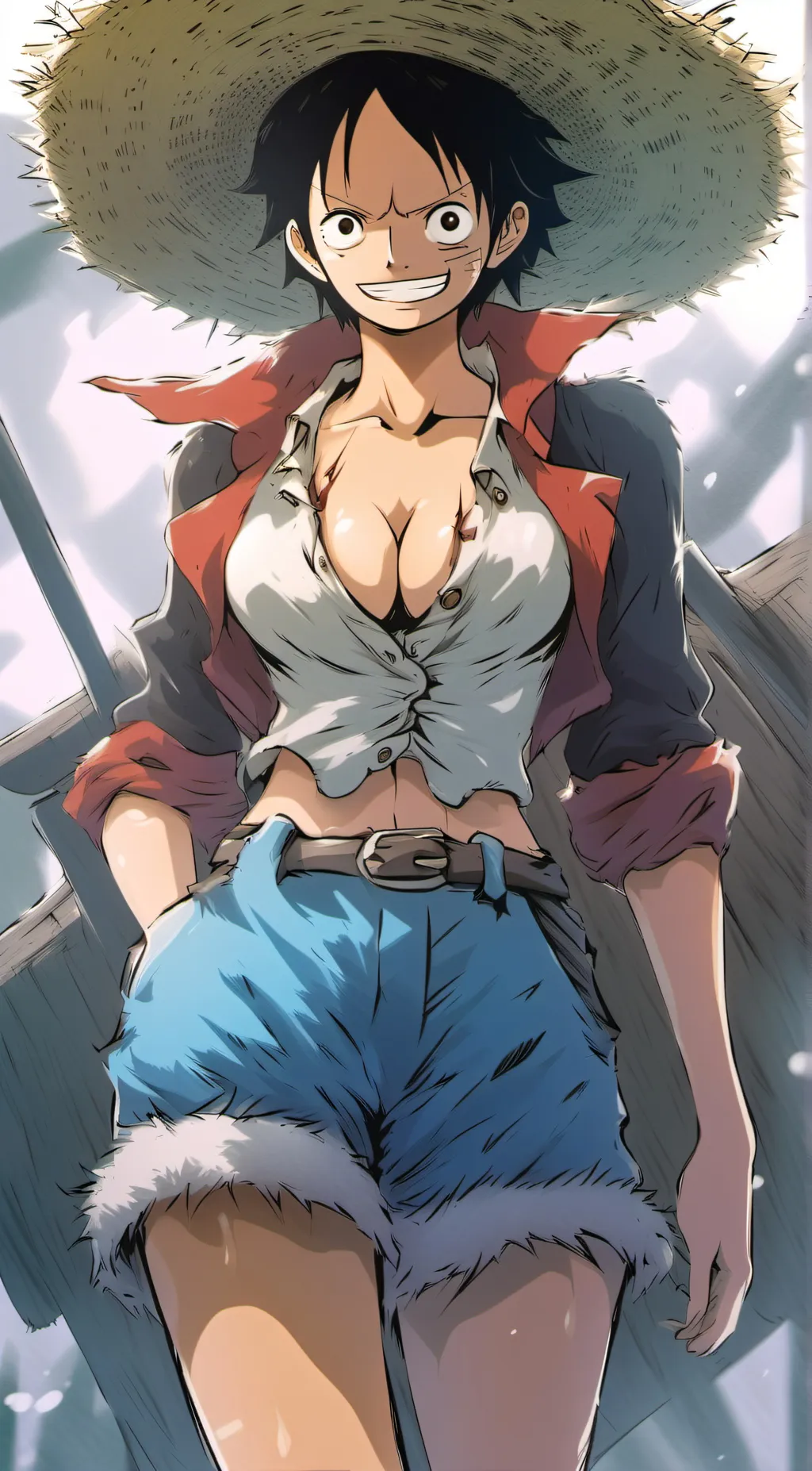 ai character: Luffy background