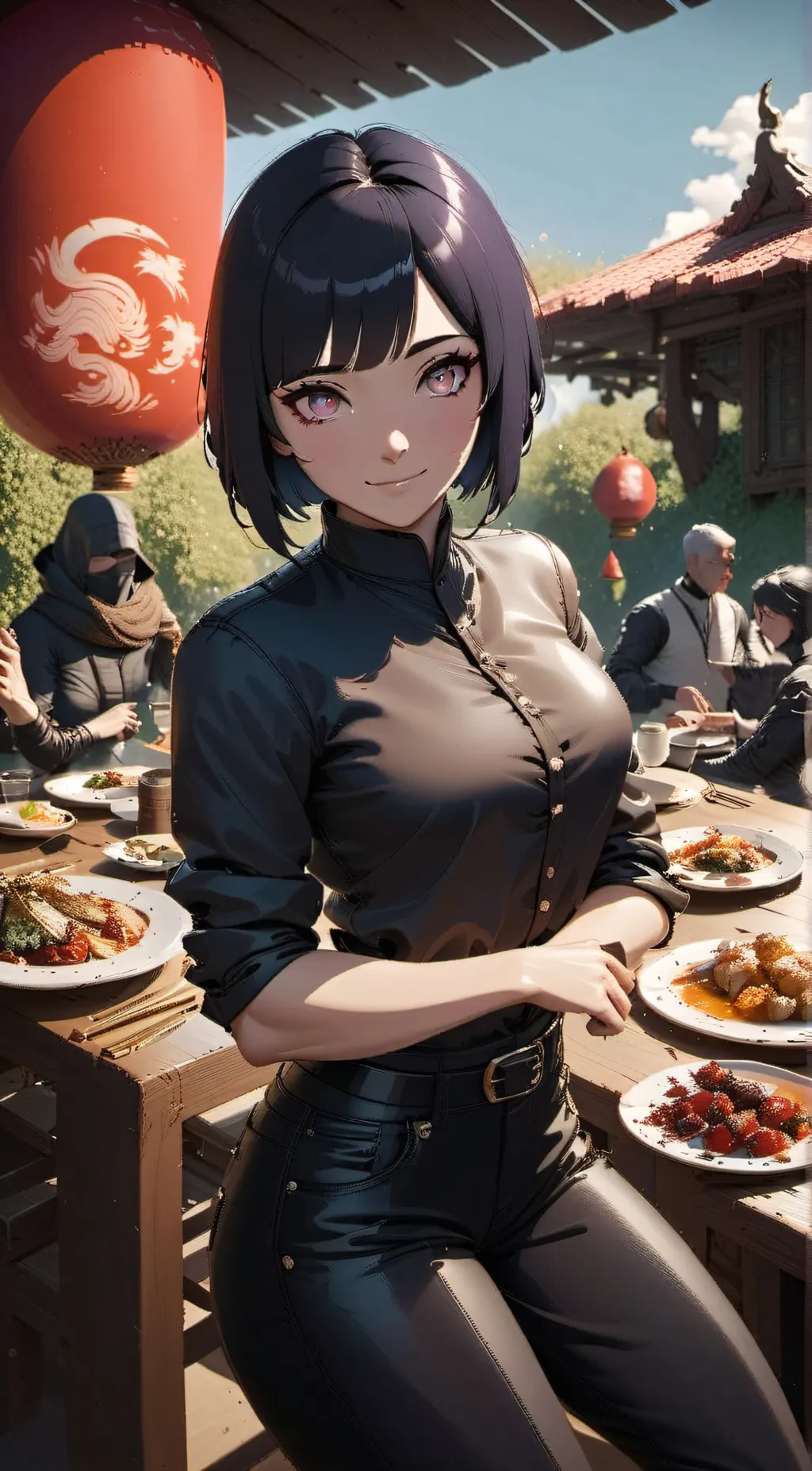 ai character: Hinata Hyuga background