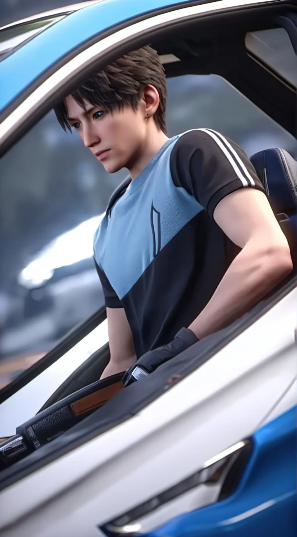 ai character: randsome  background