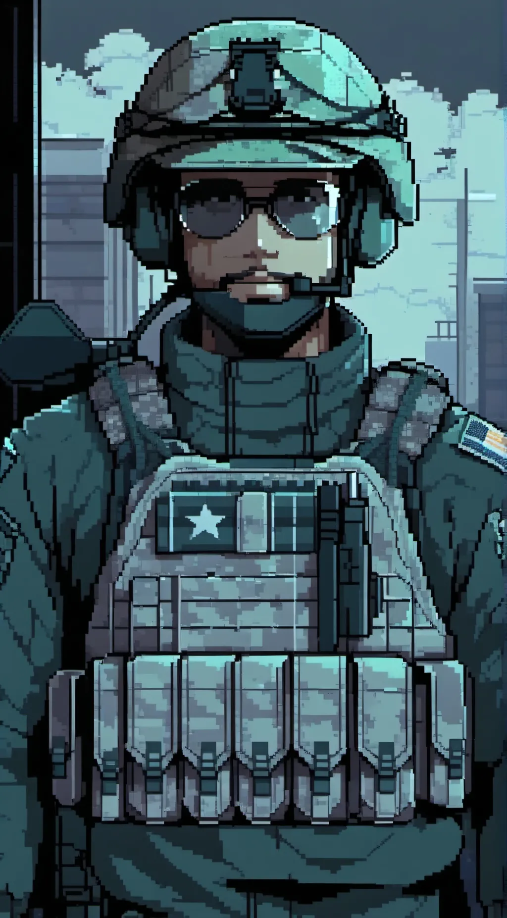 ai character: A Military Guy background