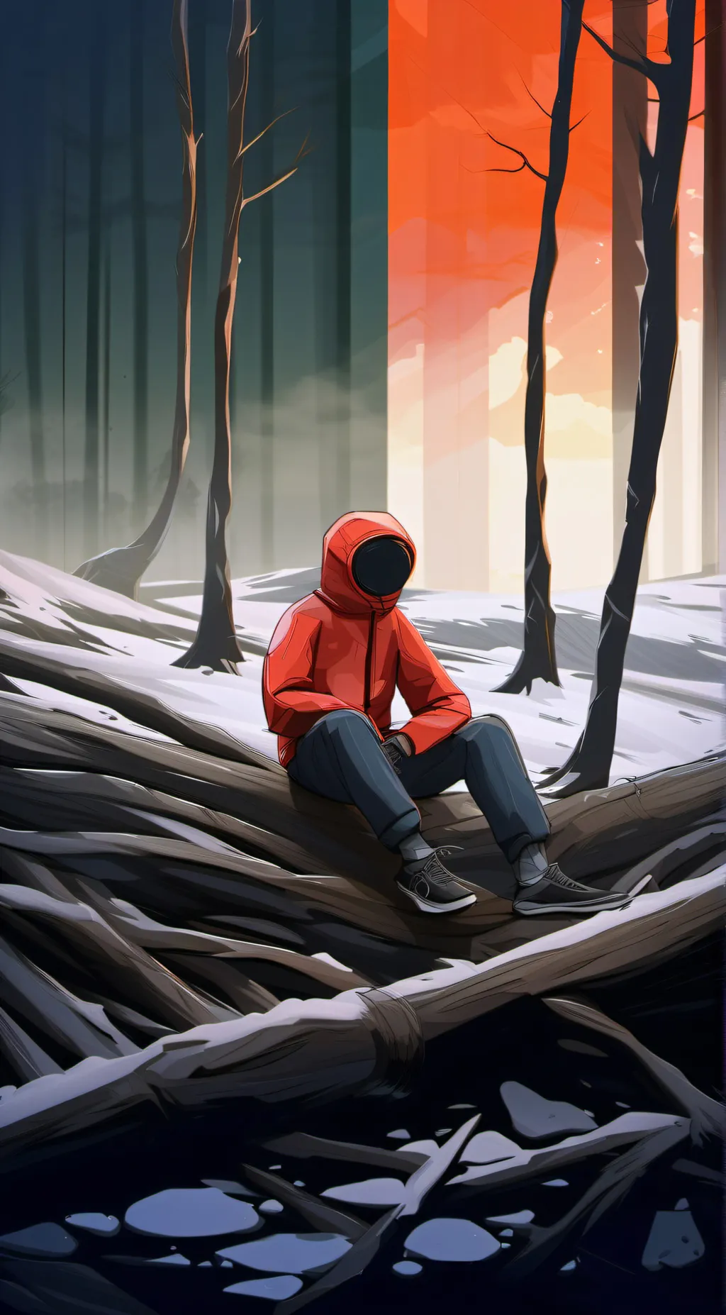 ai character: from alan becker  background