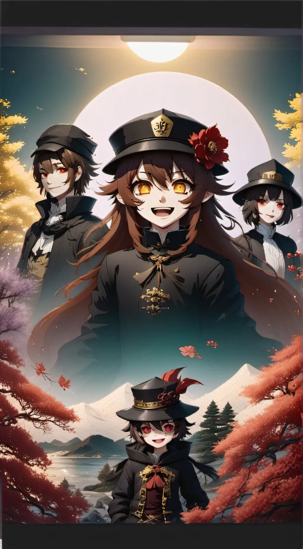 ai character: Tbhk x genshin background