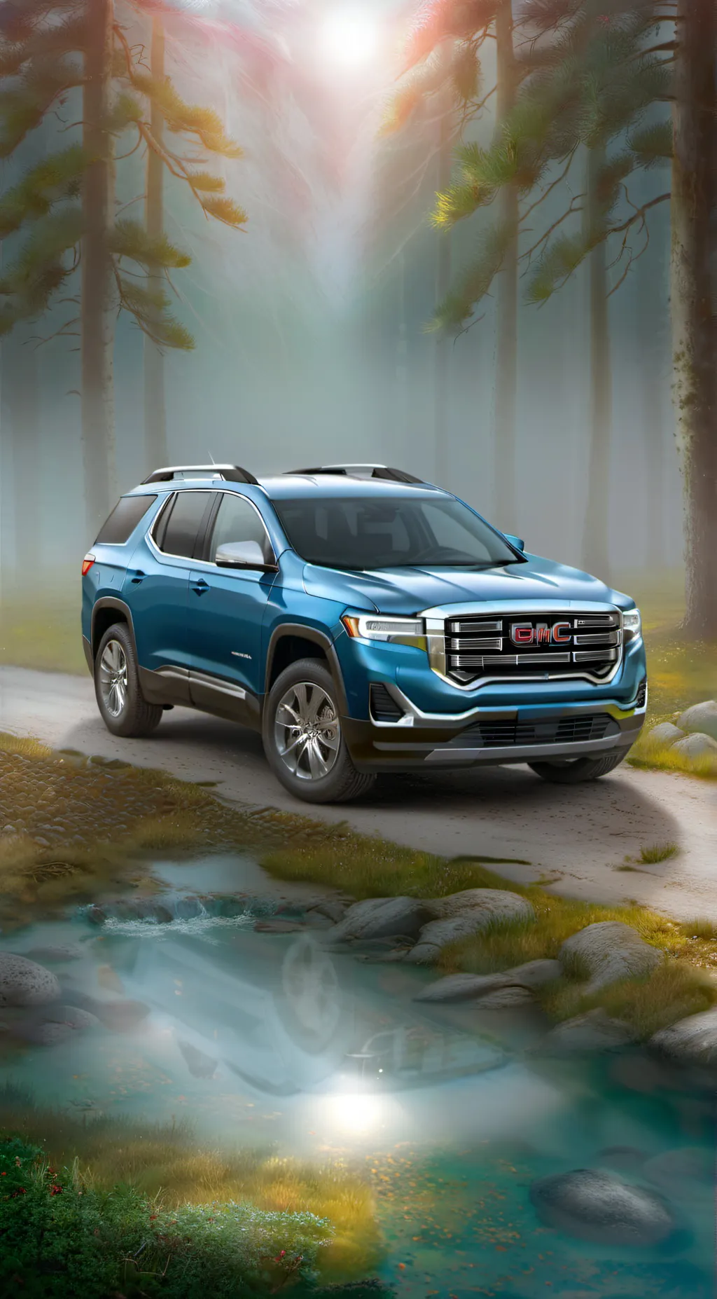 ai character: 2023 GMC Acadia background