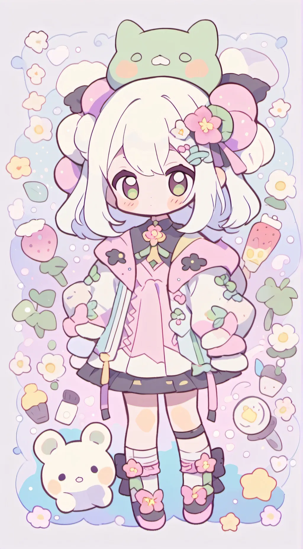 ai character: Gir undertale background