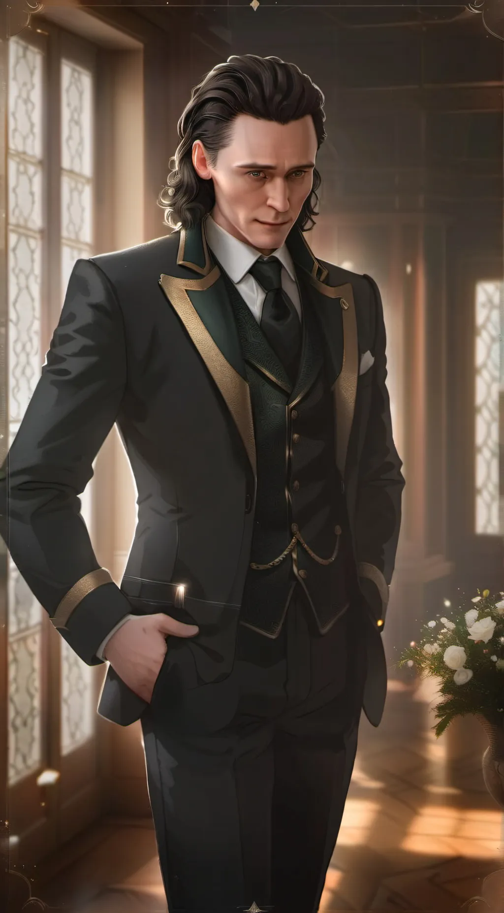 ai character: Loki  background