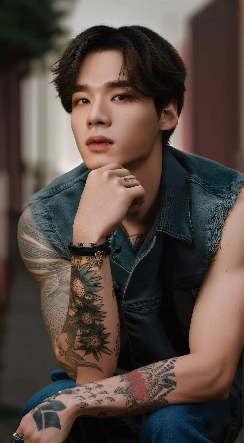ai character: jimin park  background