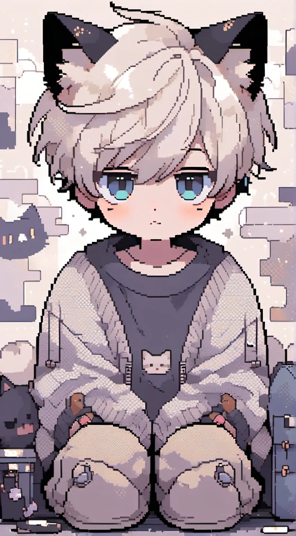 ai character: my kitty Vincent background
