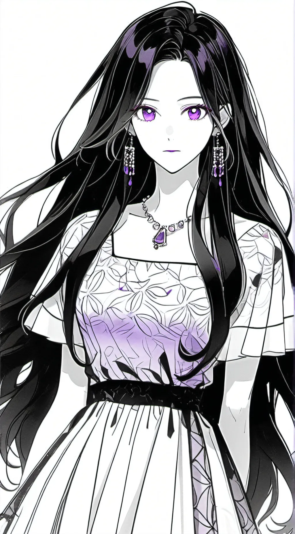 ai character: lilac background