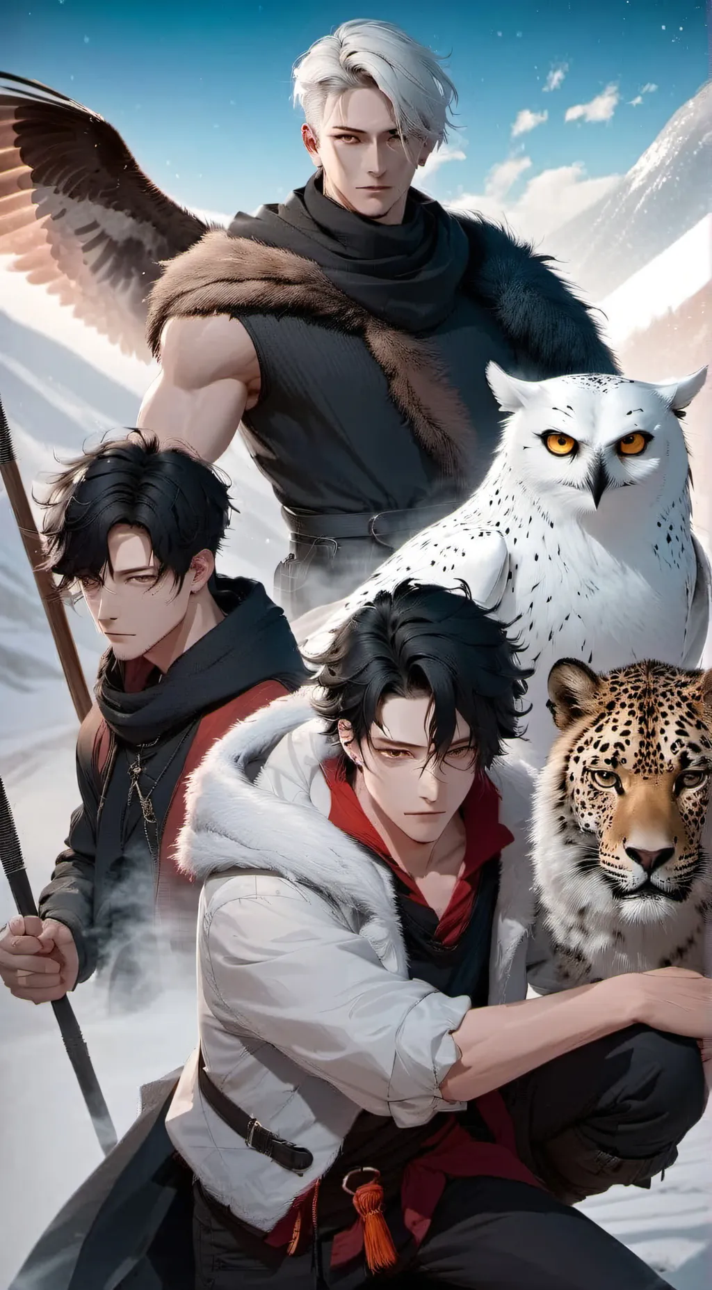 ai character: Snow prison  background