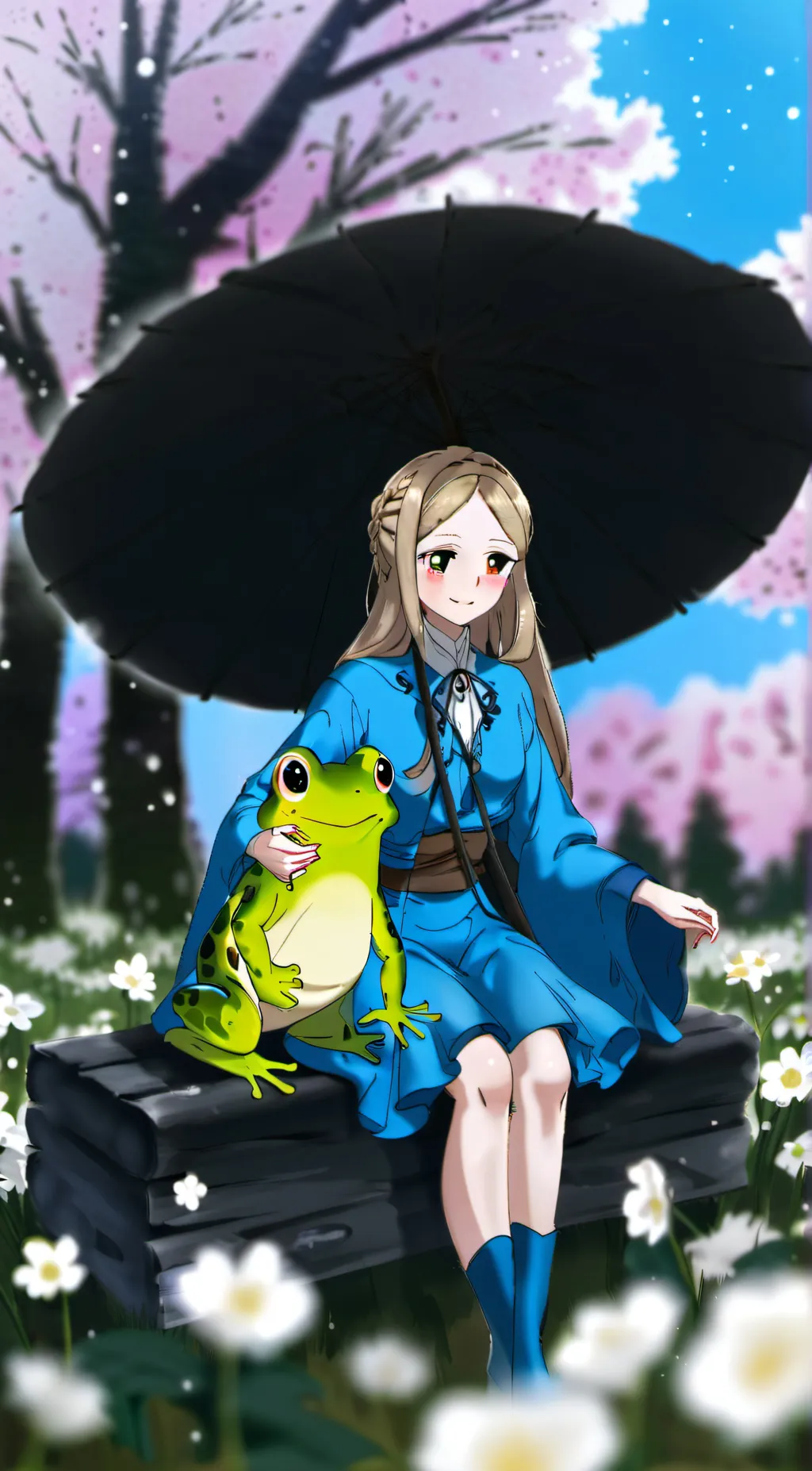ai character: froggy background