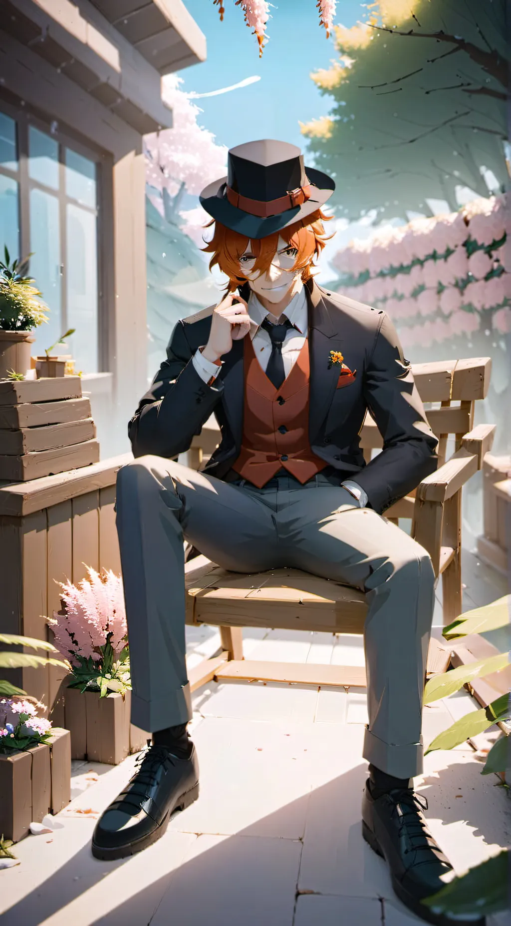 ai character: Chuuya nakahara  background