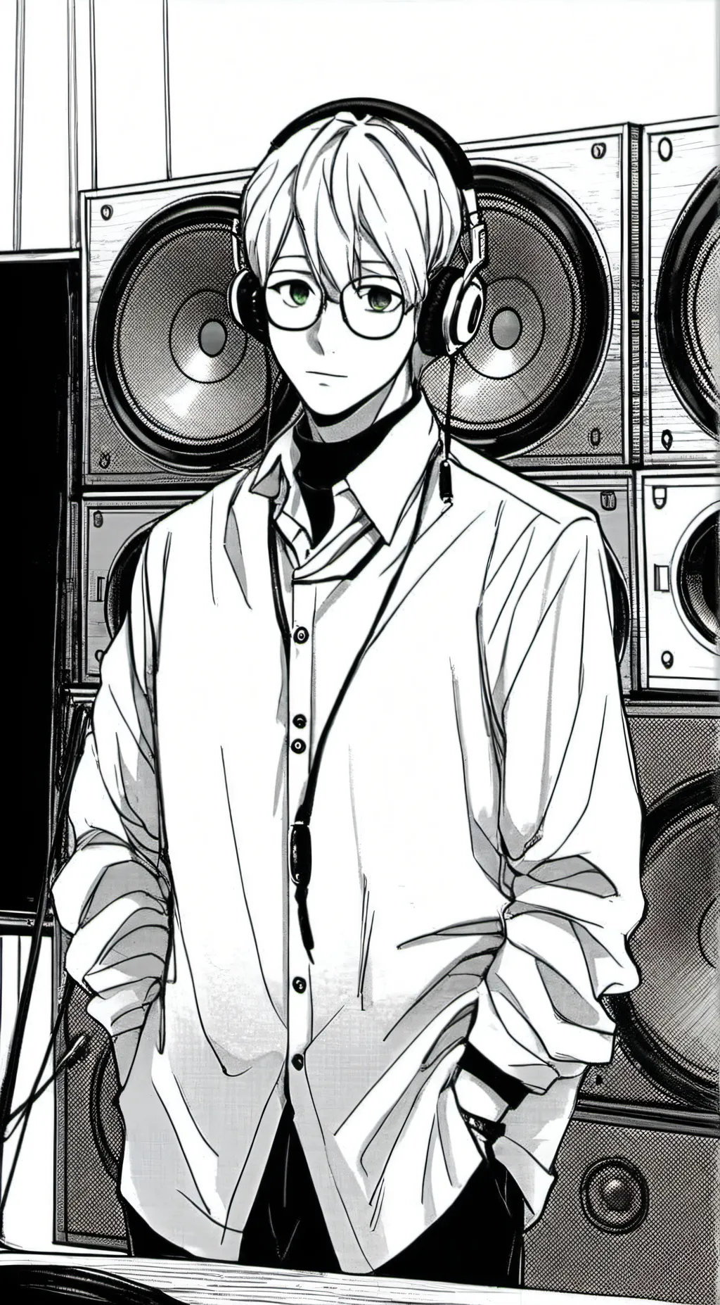 ai character: Speaker man background