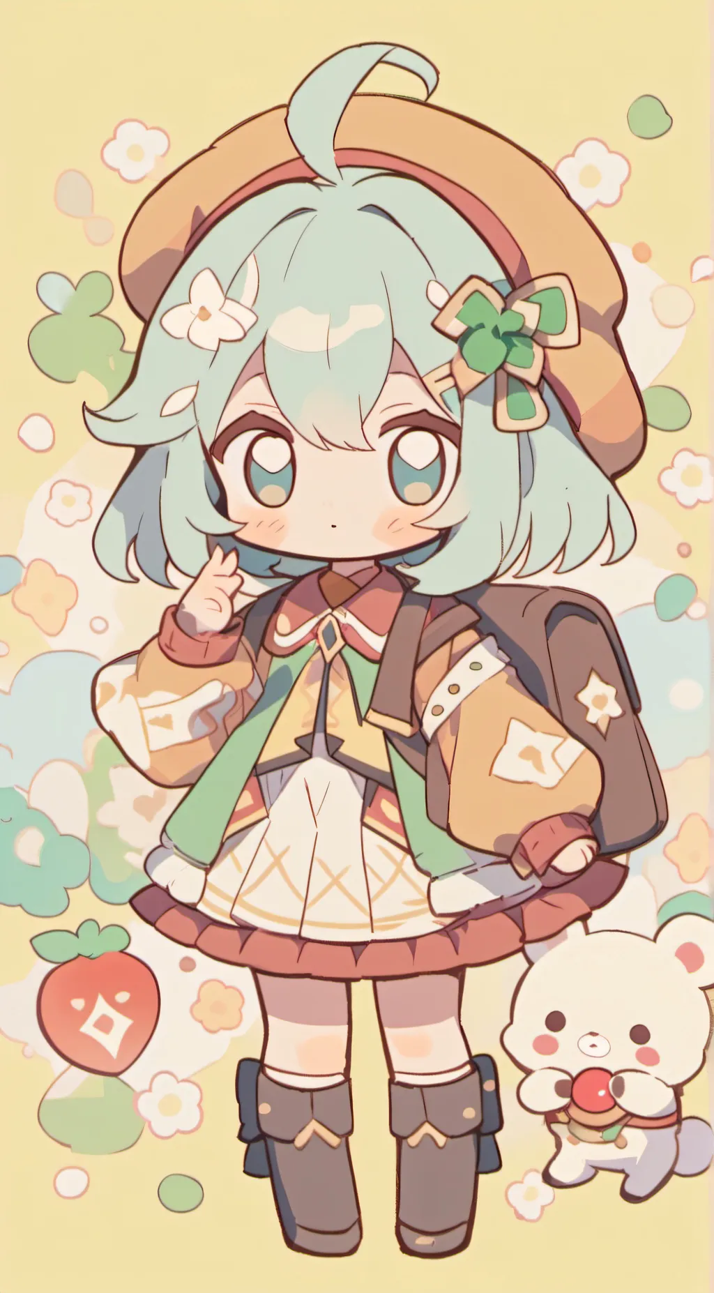 ai character: giant girl background