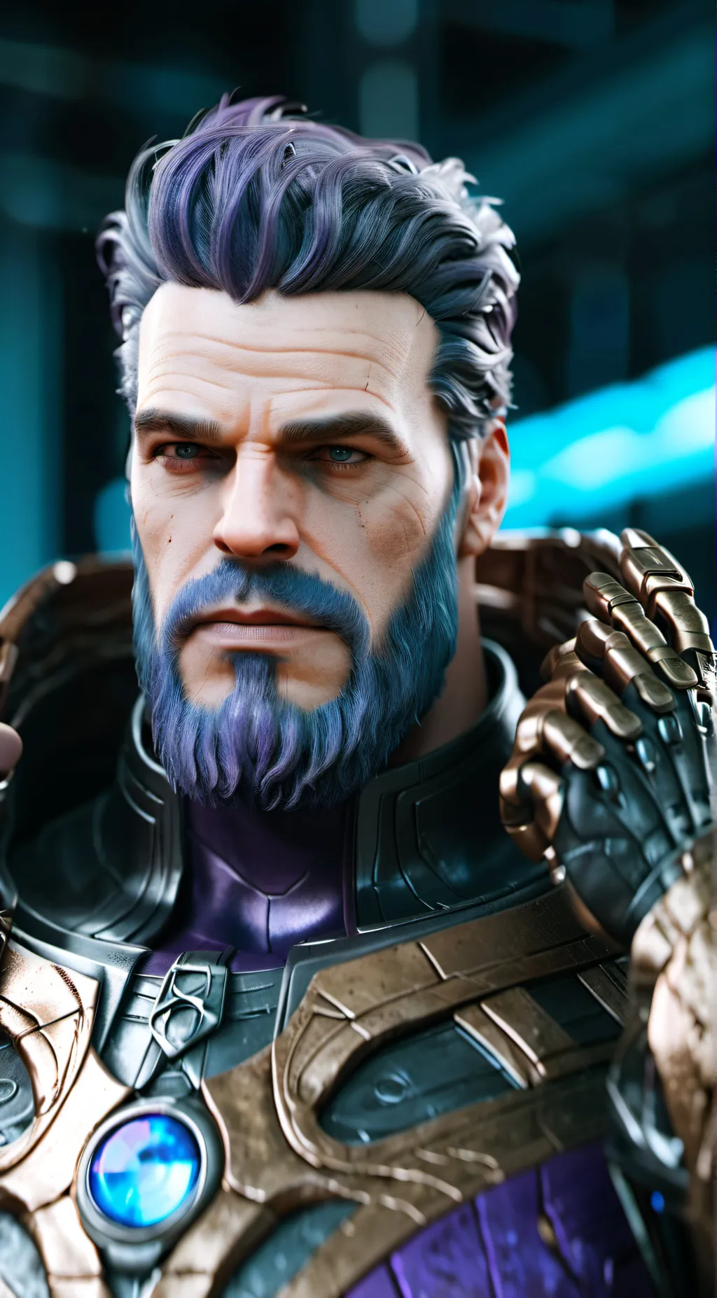 ai character: Human Clone Thanos background