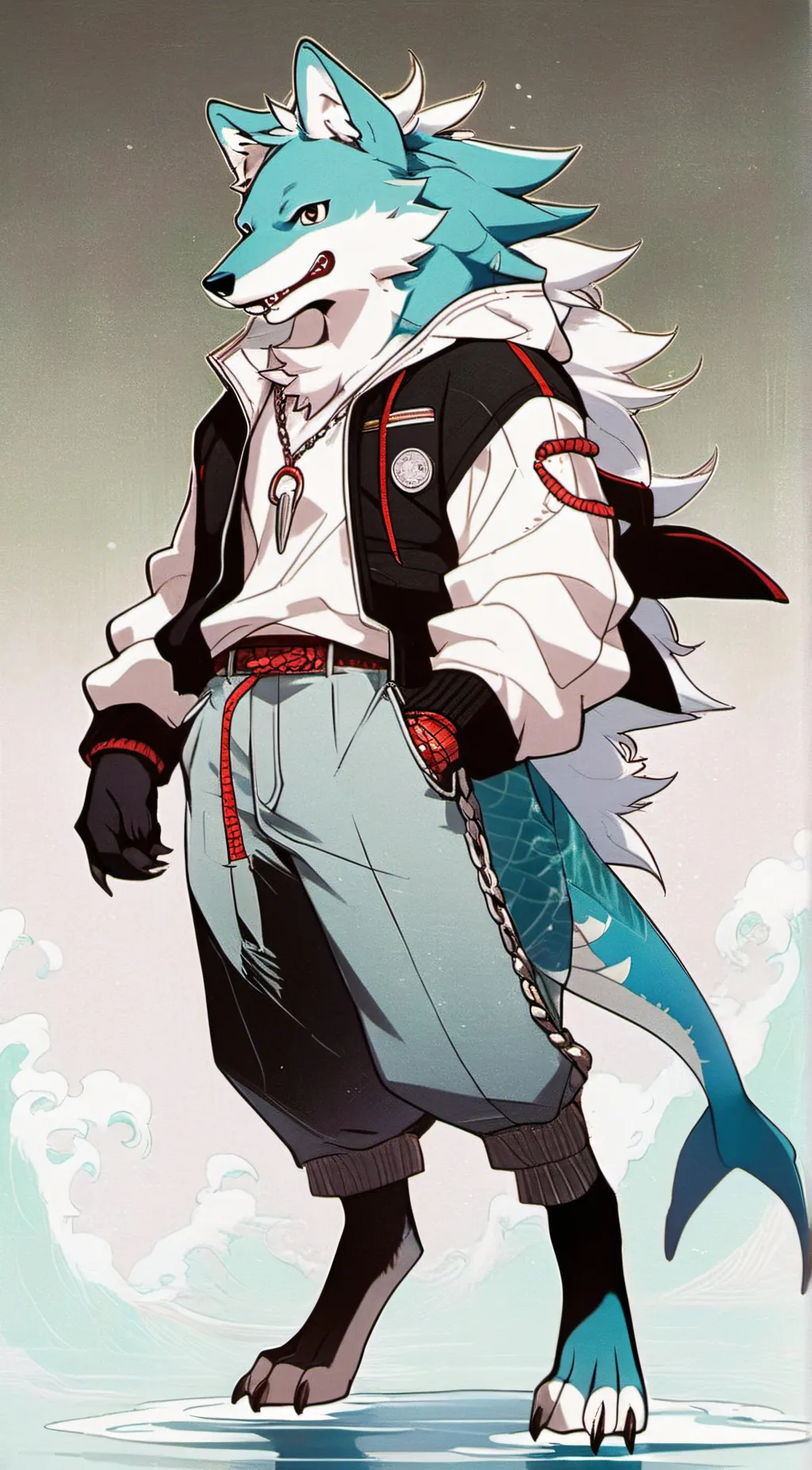 ai character: Aqua background