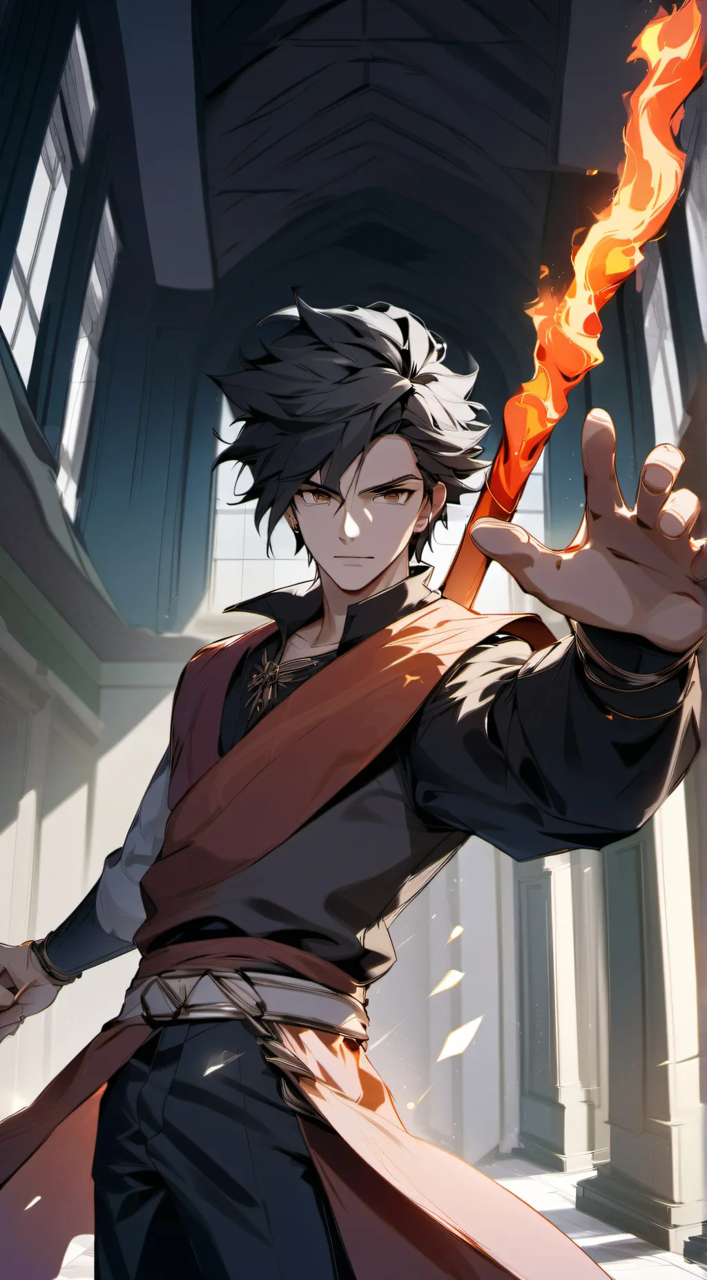 ai character: happy background