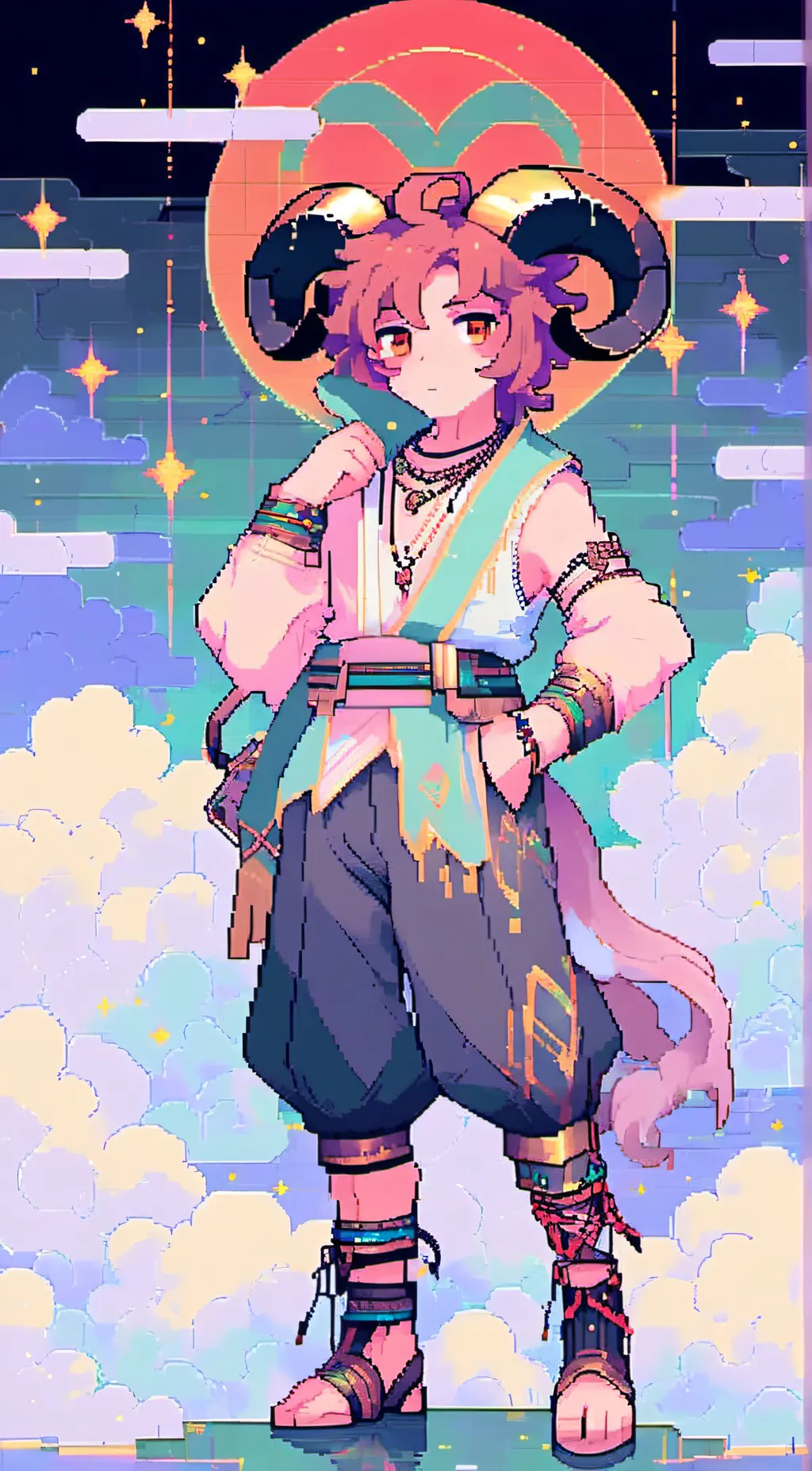 ai character: aries background
