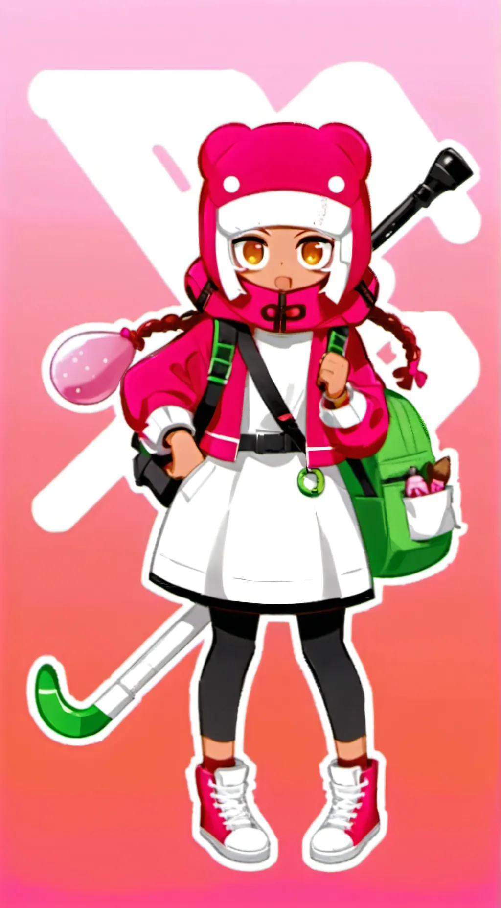 ai character: Strawberry cookie  background