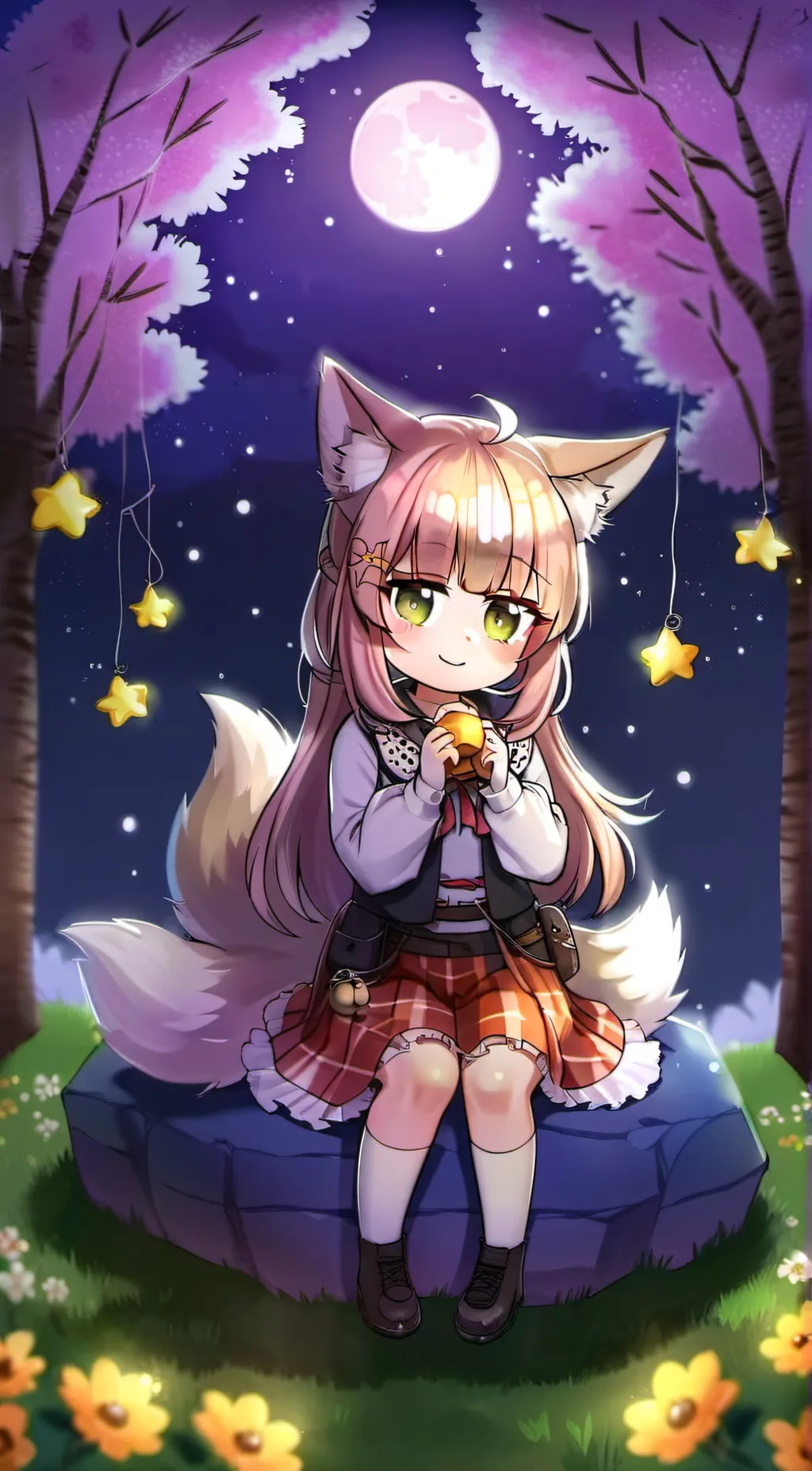 ai character: Luna background