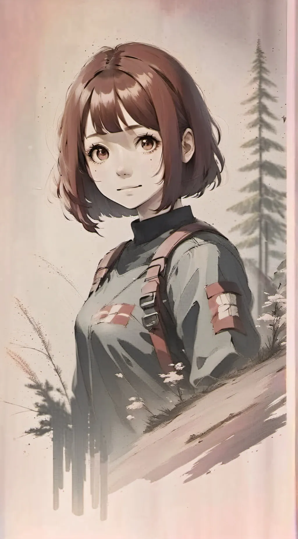 ai character: ochaco uraraka background