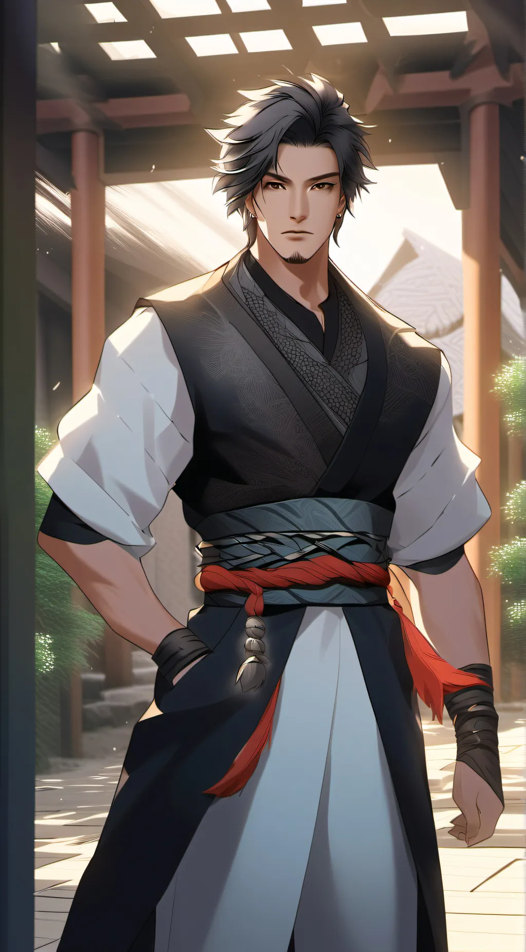 ai character: Sushi vendor 47 background