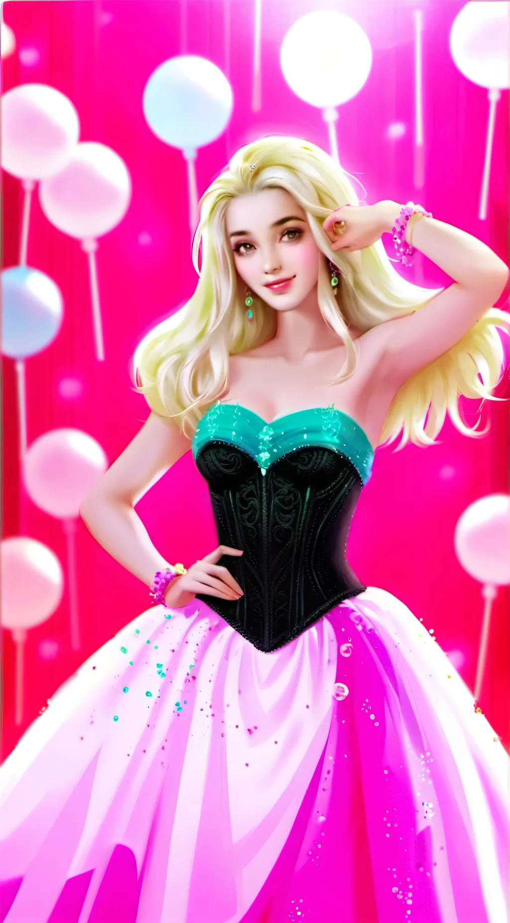 ai character: Bubblegum background