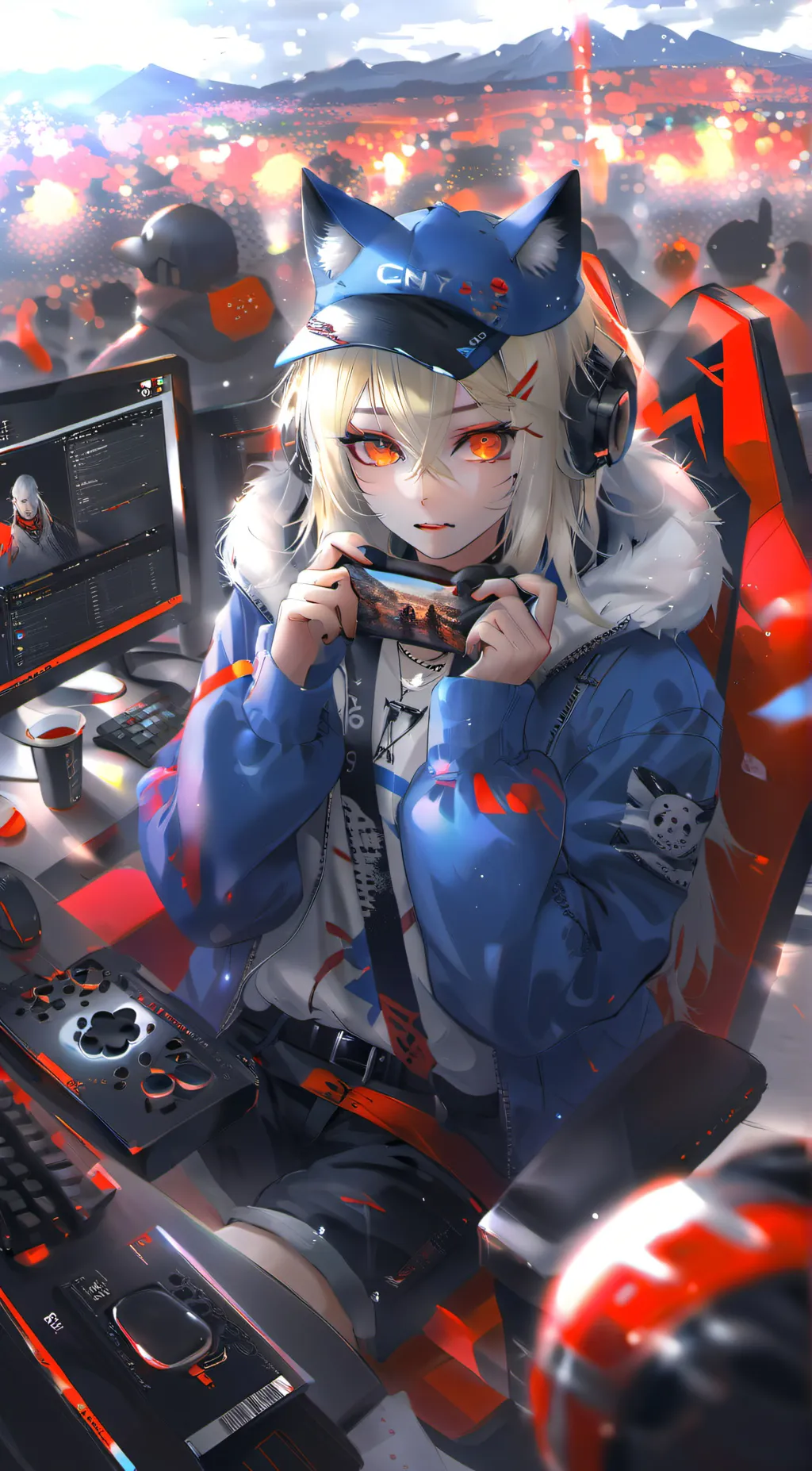 ai character: ava  background