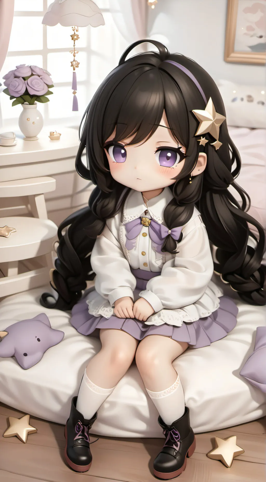 ai character: Stephanie candies background