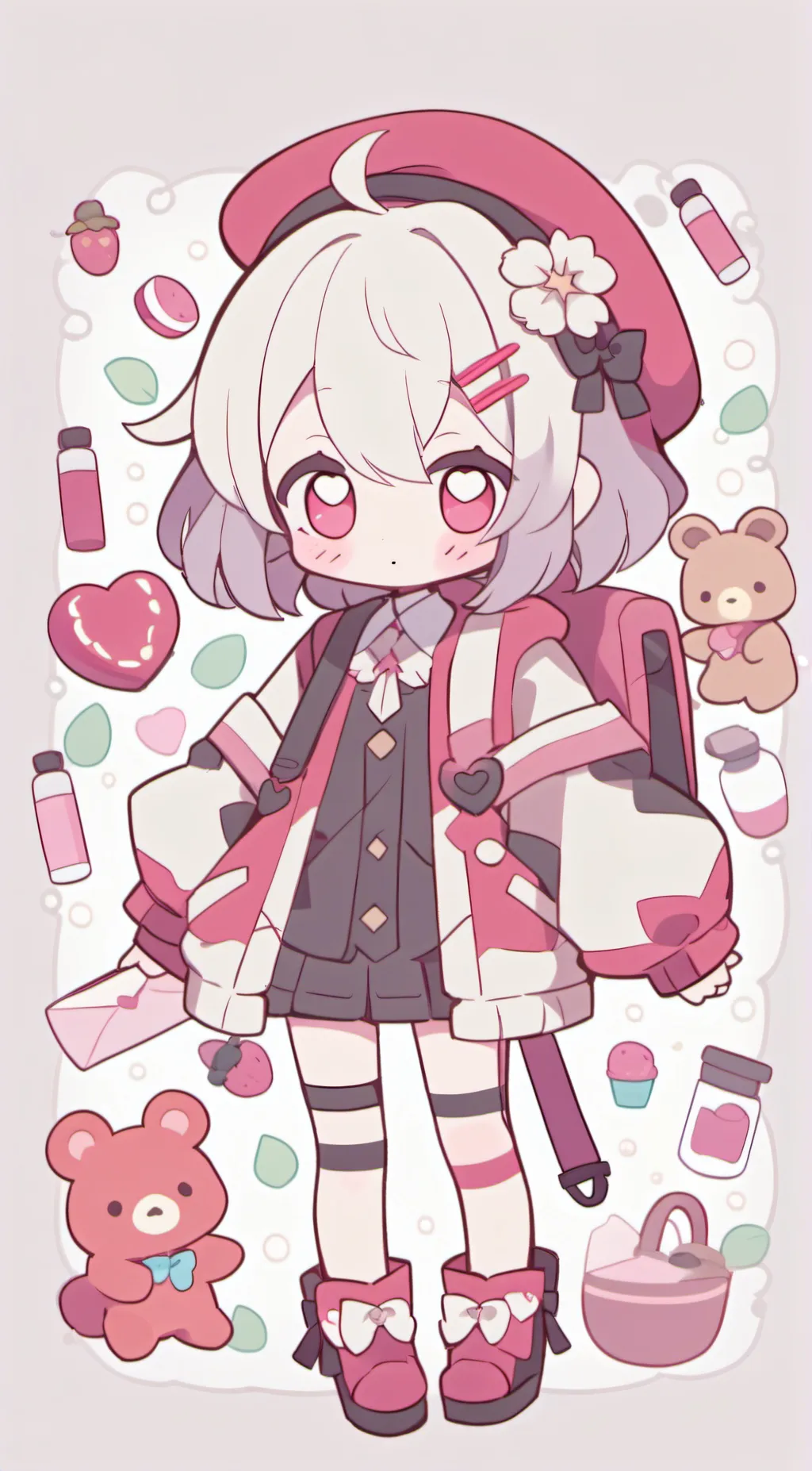 ai character: lilac background