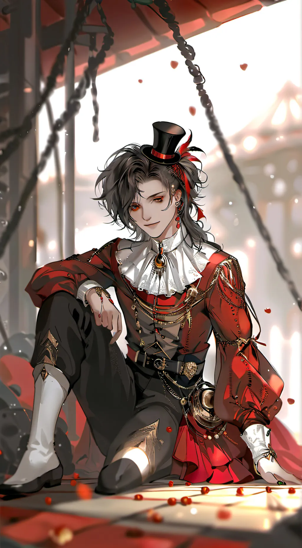 ai character: Digital circus background
