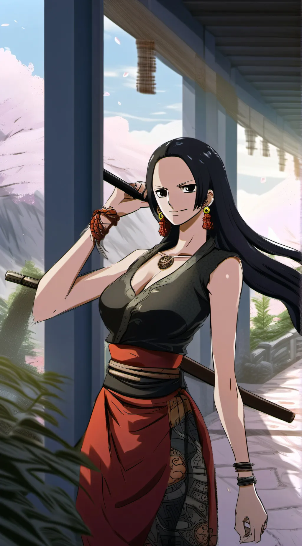 ai character: Boa Hancok background