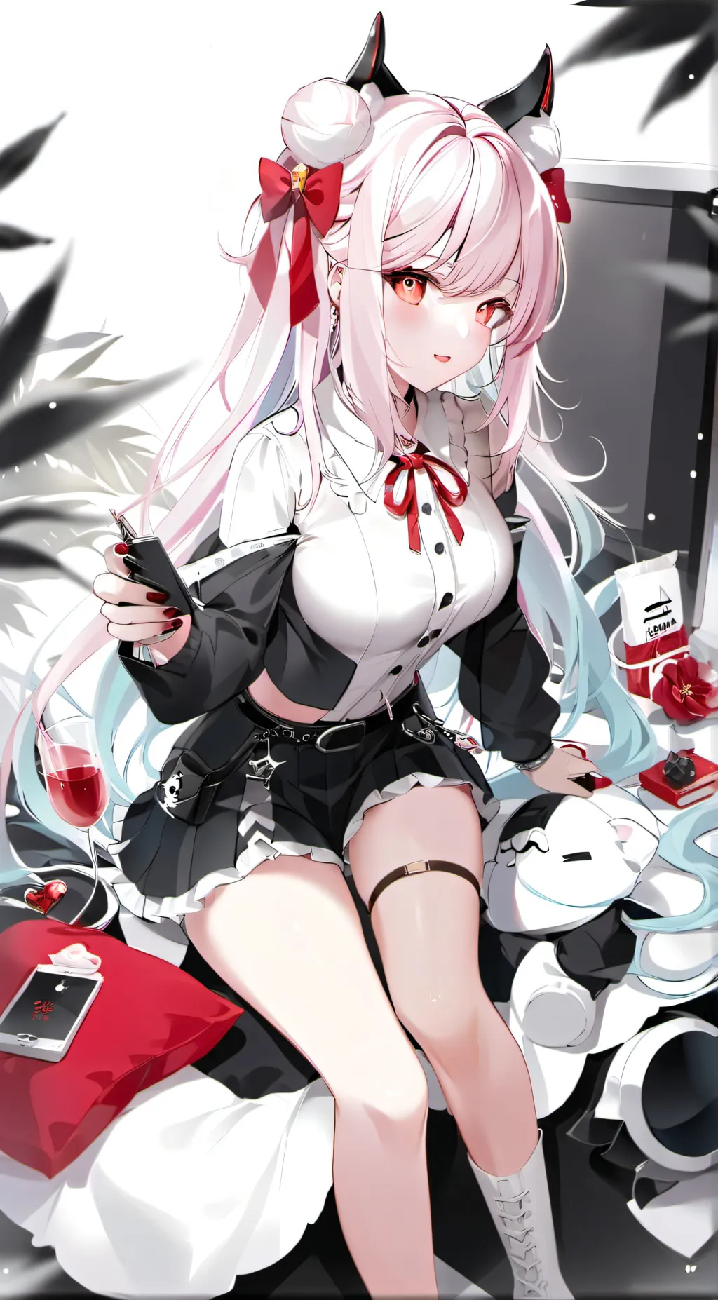 ai character: Violet background