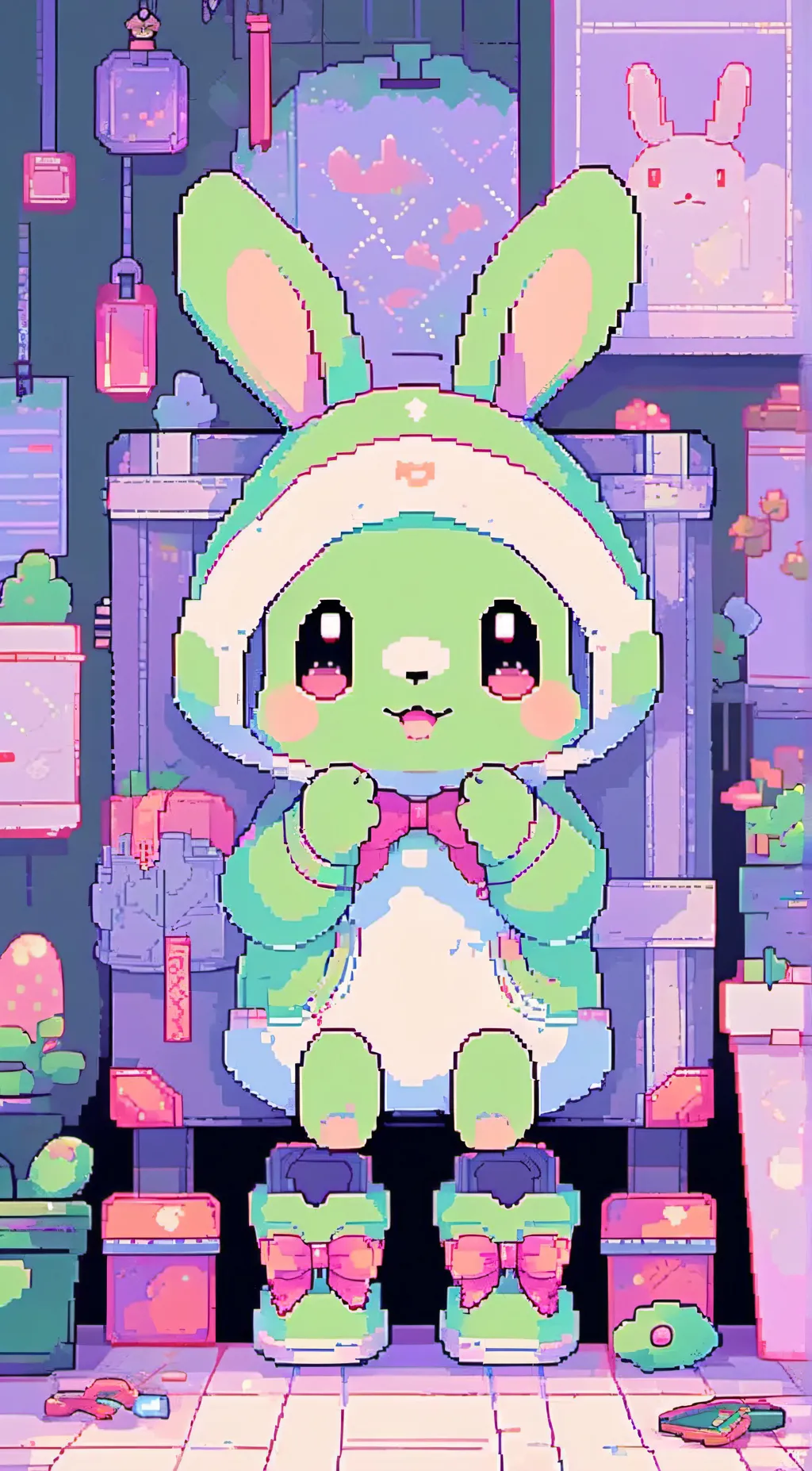 ai character: Hoppy Hopscotch background