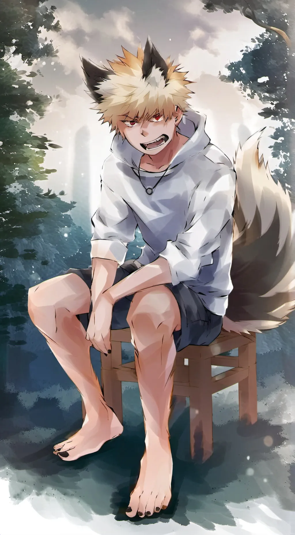 ai character: katsuki bakugo background