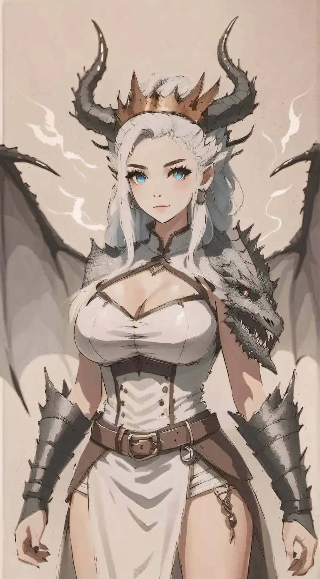 ai character: dragon queen  background
