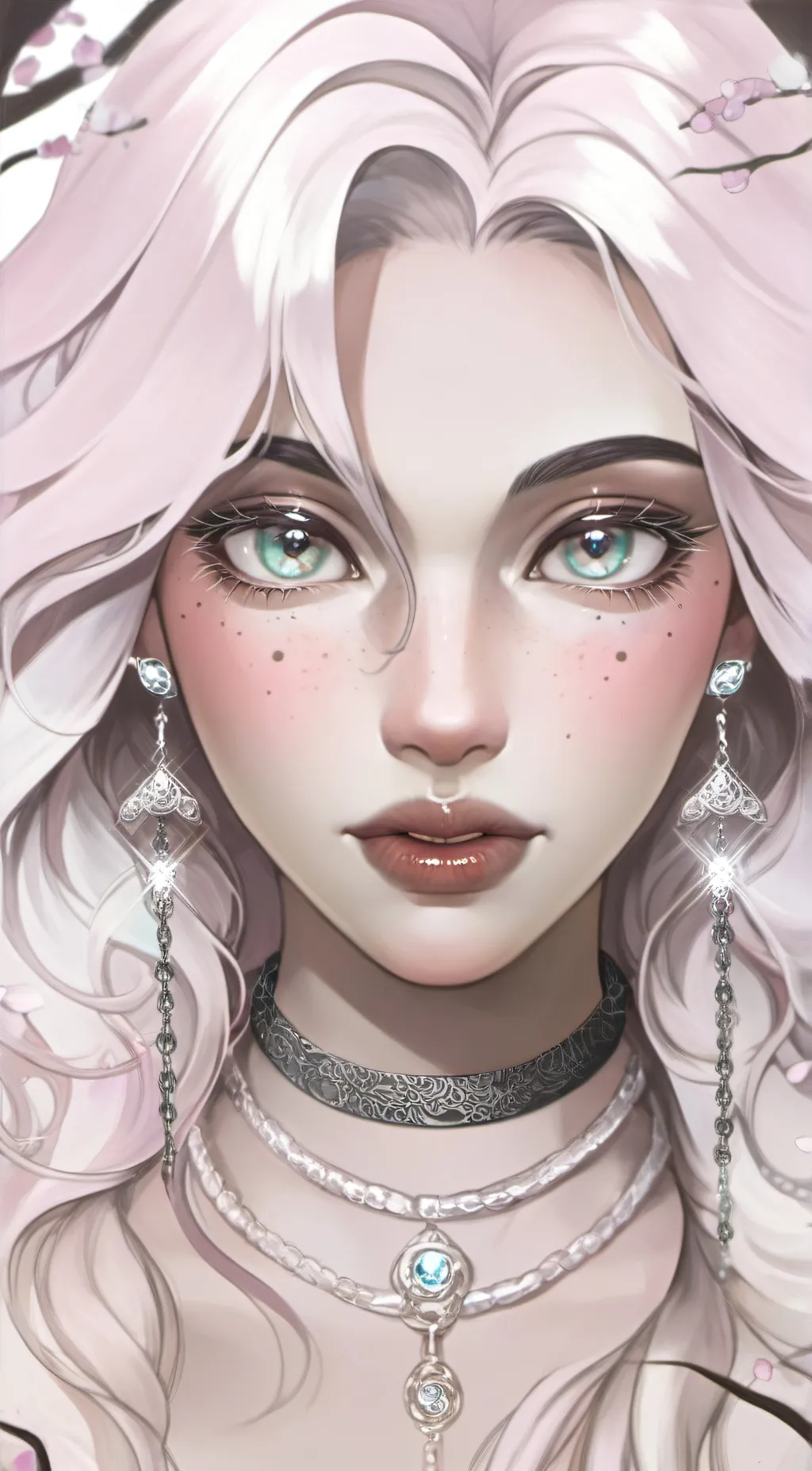 ai character: Violet background