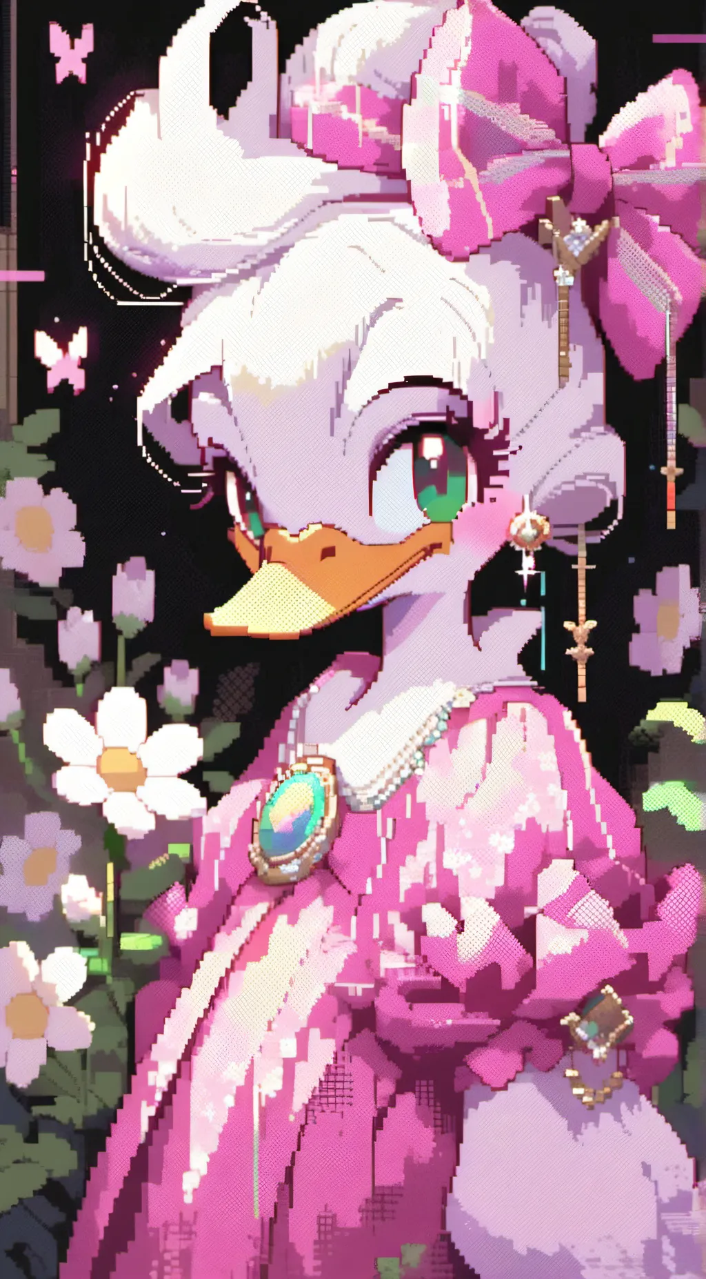ai character: Daisy Duck background