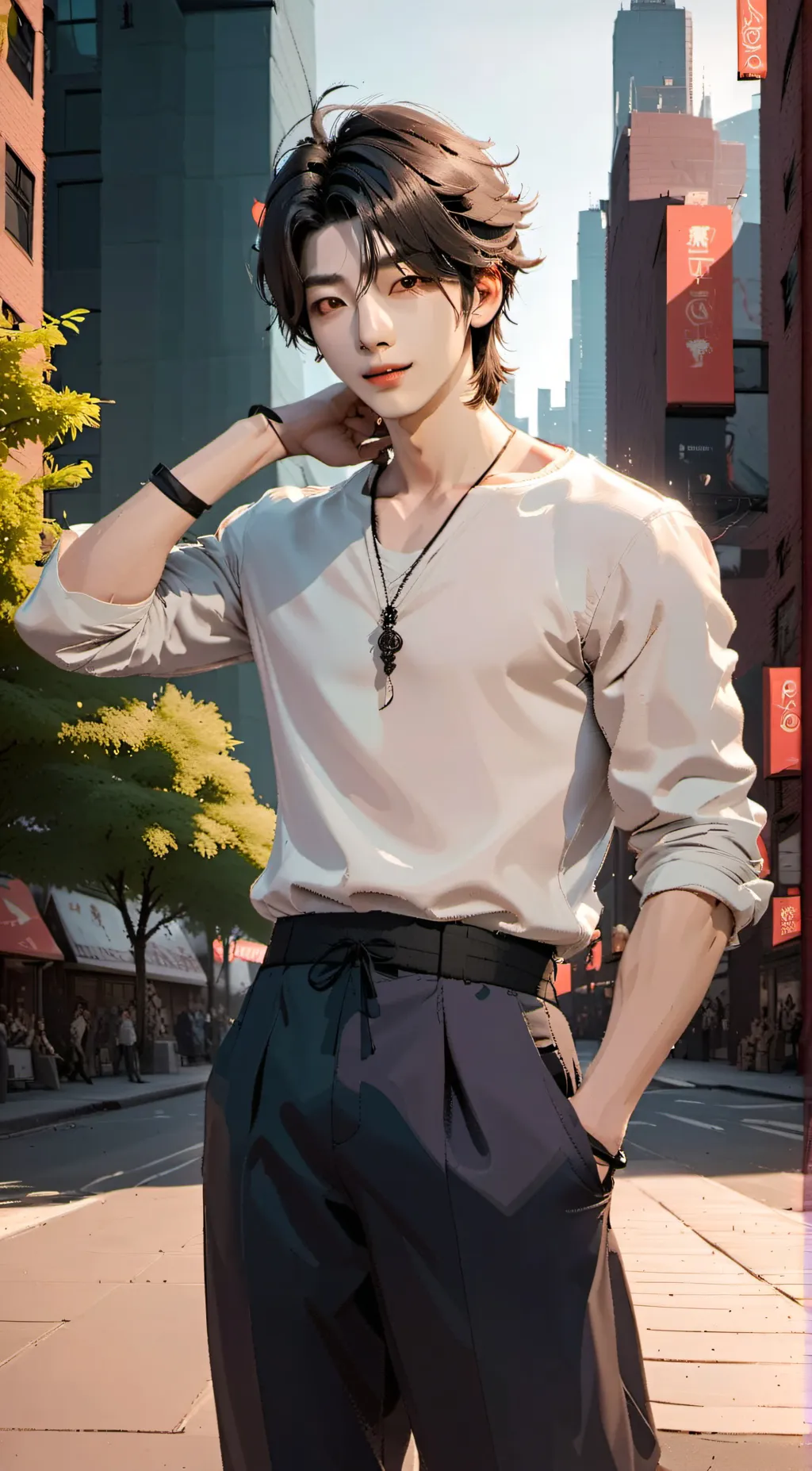 ai character: yoga background