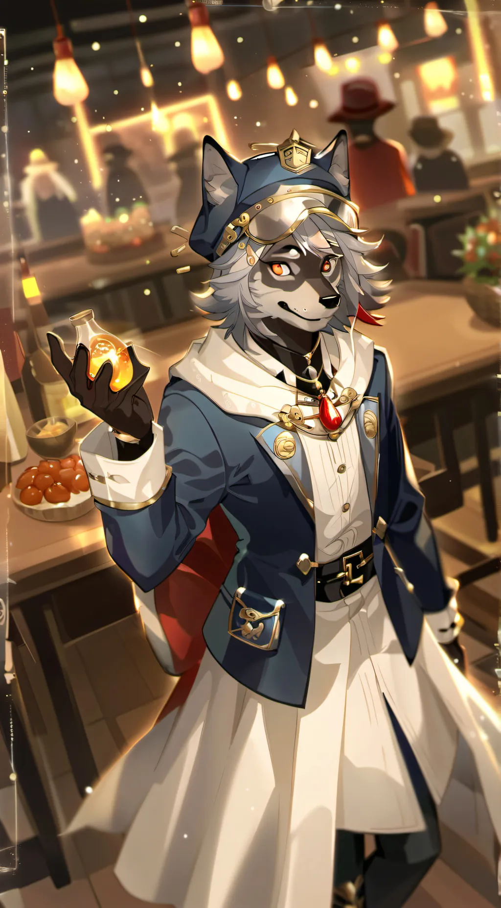 ai character: alex furry gay background