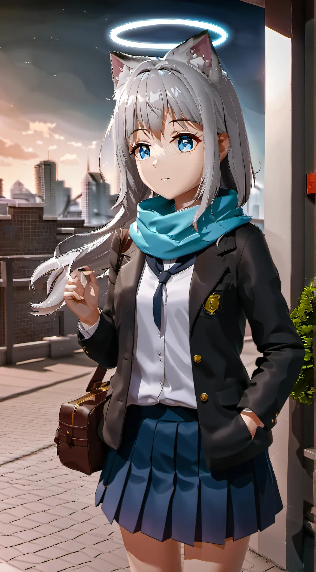 ai character: Shiroko background