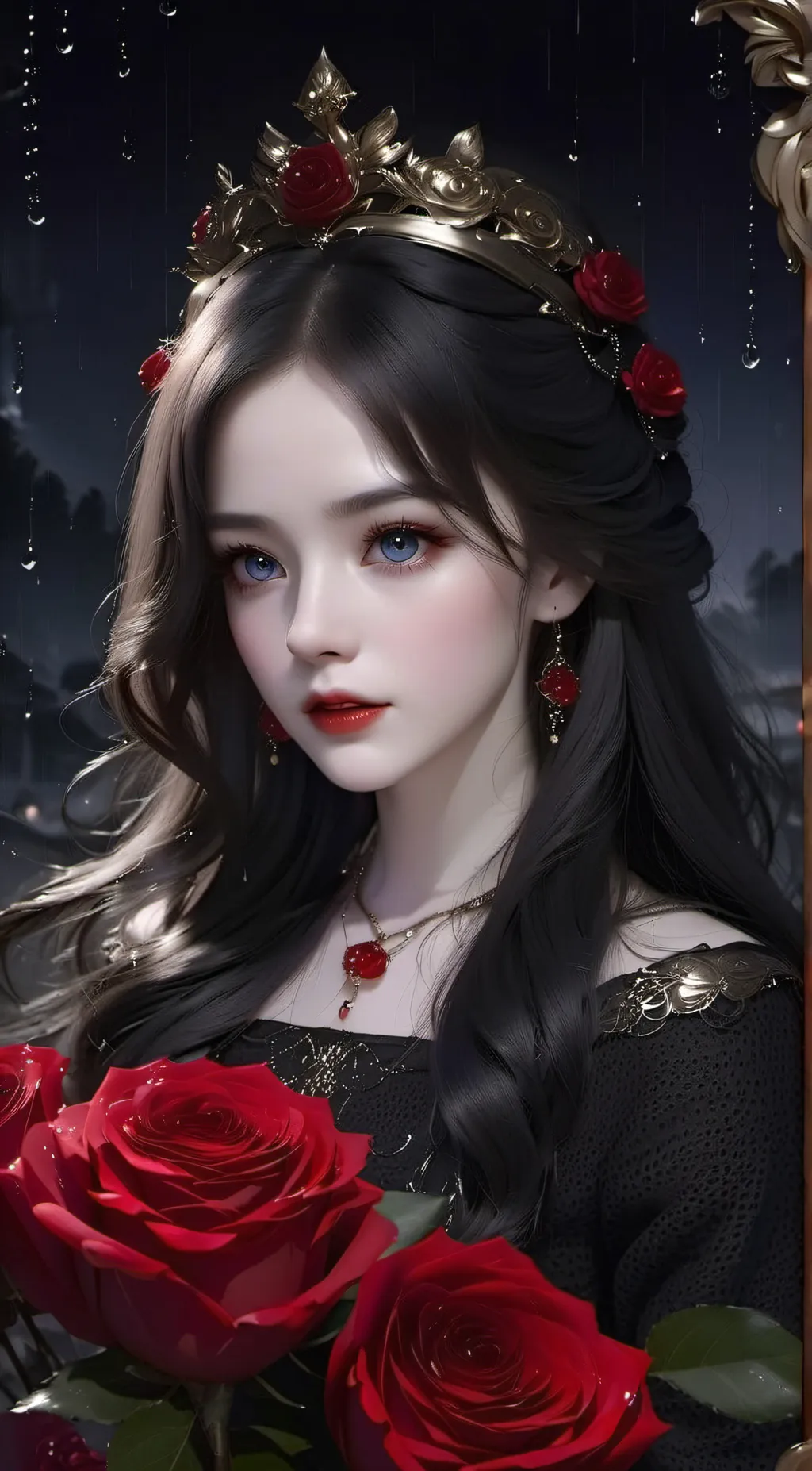 ai character: Snowy background