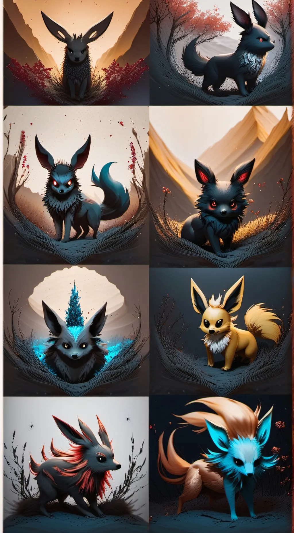 ai character: Playtime the eevee background
