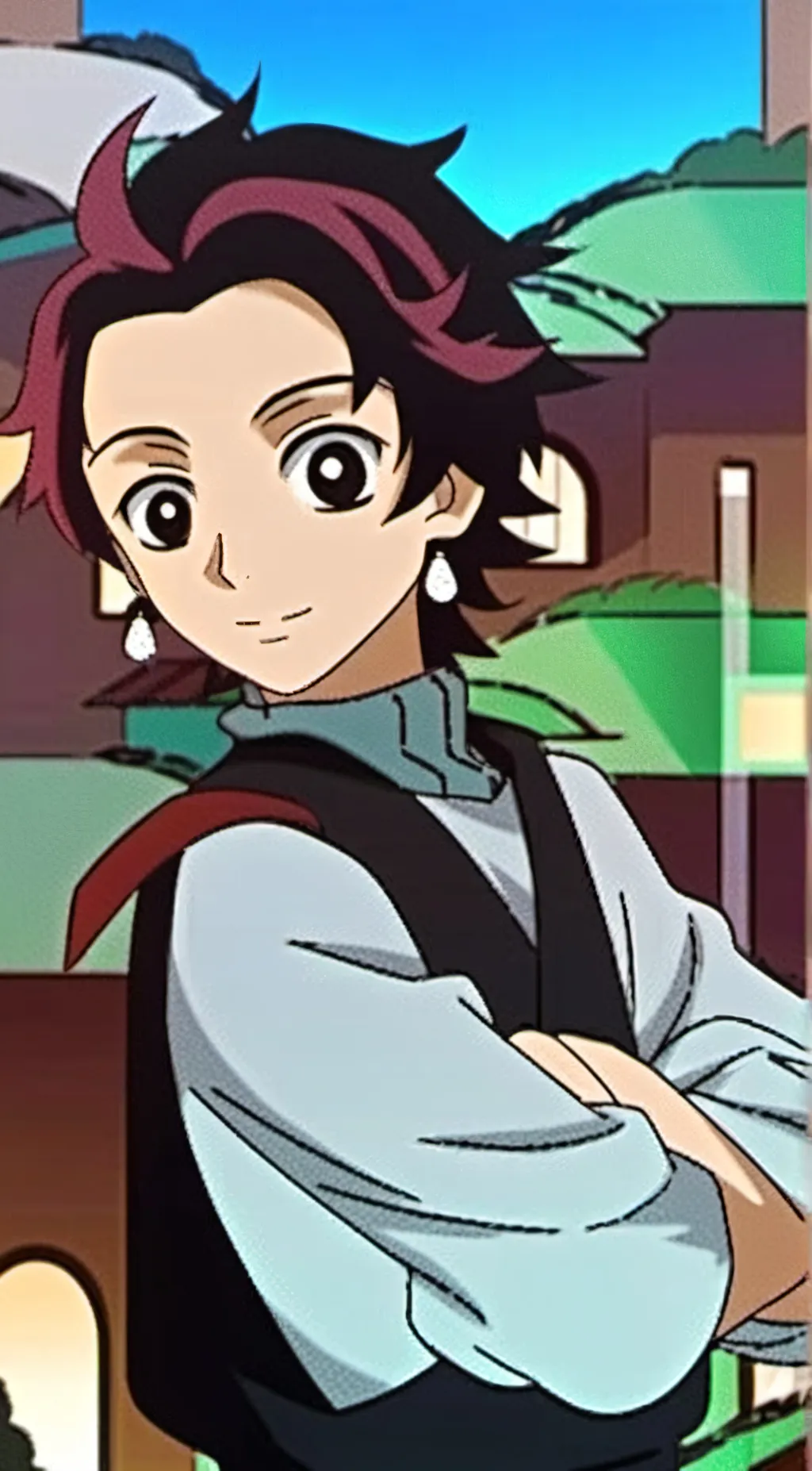 ai character: Tanjiro Kamado background