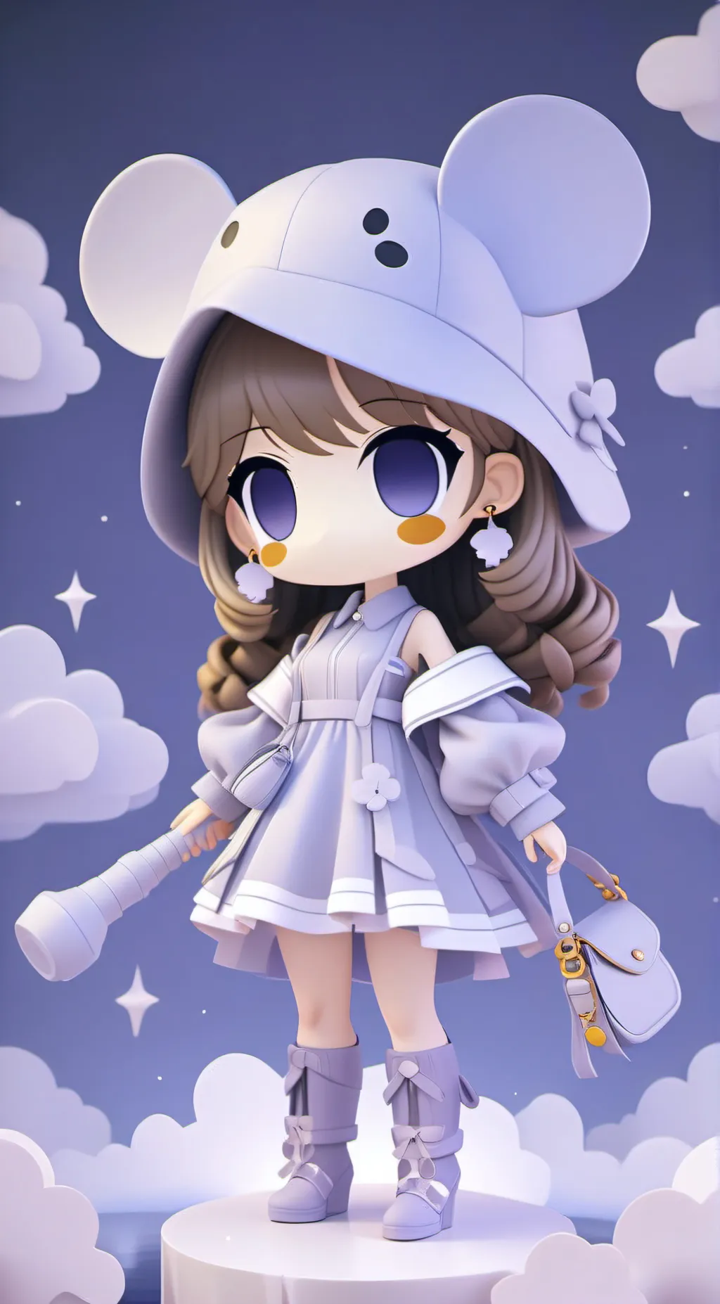 ai character: Bubbles background