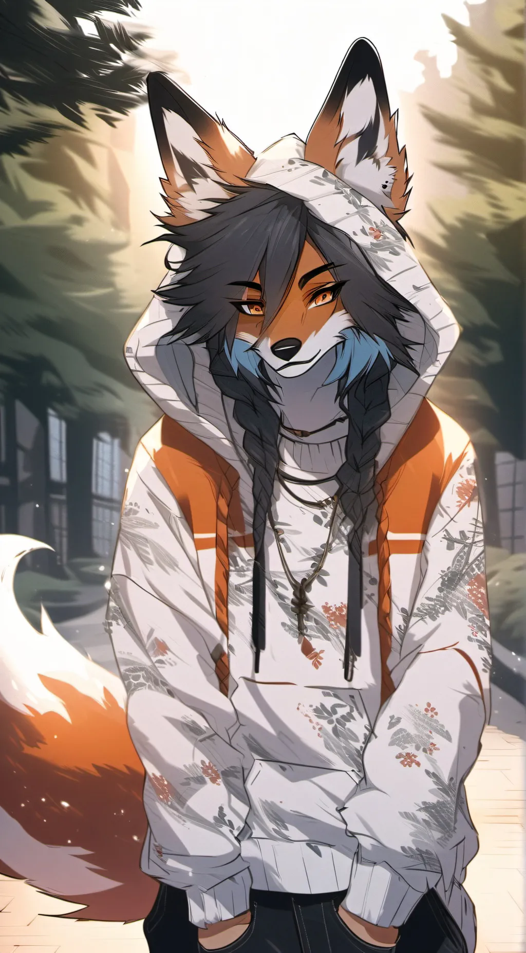 ai character: Ashley  background