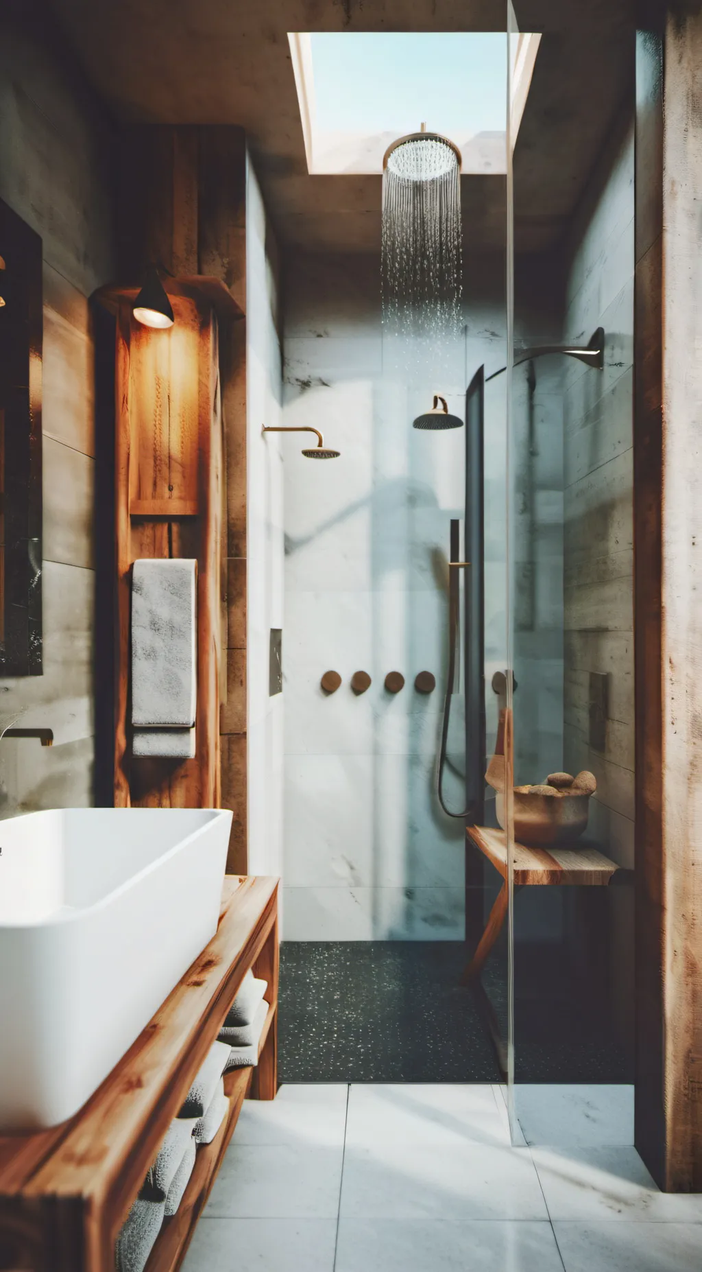 ai character: An shower background