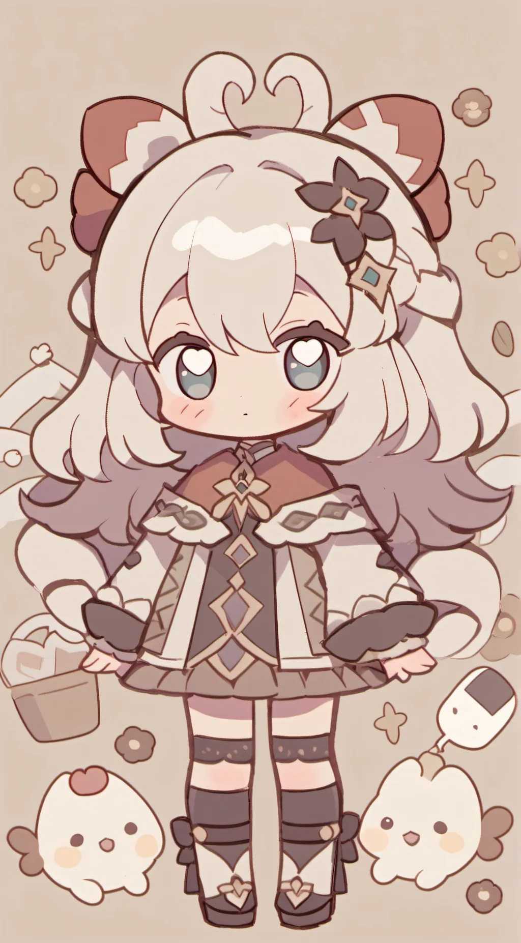 ai character: Chibi🤍 background